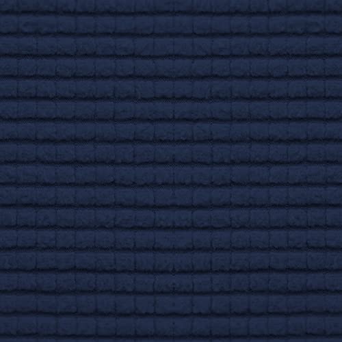 Easy-Going Stretch Individual Loveseat Couch Cushion Cover Sofa Cushion Furniture Protector Sofa slipcover Soft Flexibility with Elastic Bottom (2-Piece Loveseat Cushion Cover, Navy) - color: Navy, size: 2-piece