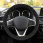 Car Steering Wheel Cover, 15" Fluffy Plush Auto Steering Wheel Elastic Protector, Warm in Winter, Breathable Anti-Slip Vehicle Interior Decoration Accessories for Most Cars (Black)