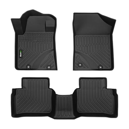 HAFIDI® Floor Mats Fit for 2014-2018 Nissan Altima All Weather Protection TPE Anti-Slip Automotive Floor Liners, Fits 1st & 2nd Row Full Set Custom Accessories, Black - style: 16) For Altima 2014-2018 Floor Mats