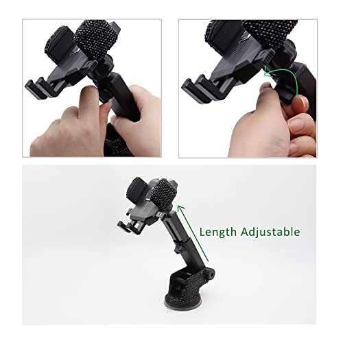 LYCARESUN Bling Car Phone Mount Holder,Shiny Crystal Rhinestone Phone Stand for Women and Girls, Car Accessories for Windshield Dashboard,Compatible with Most Cellphones (Black) - color: black