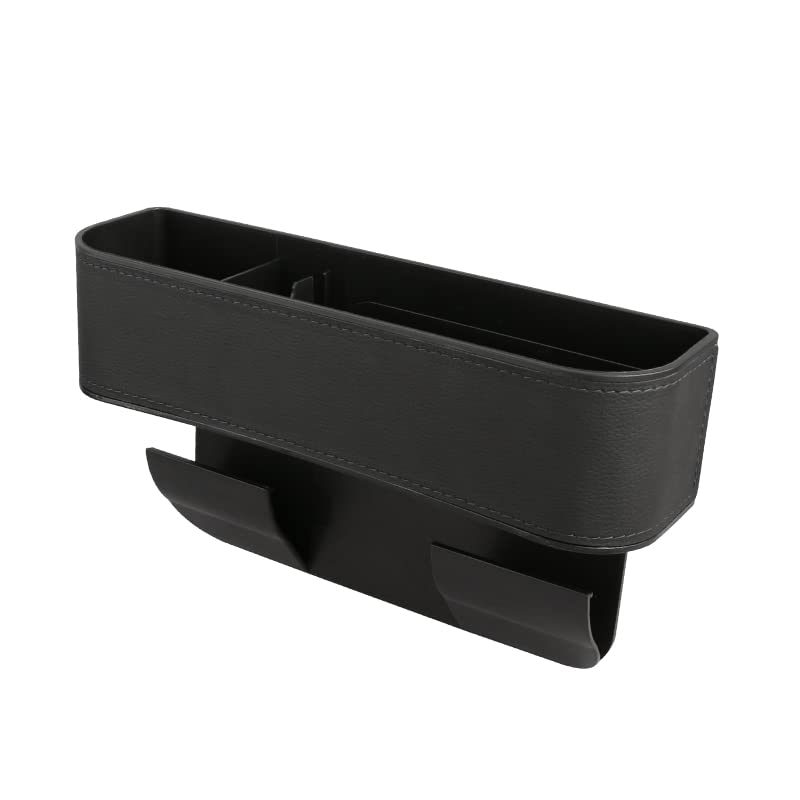 JEYODA Car Seat Gap Filler Organizer, Car Organizer Front Seat, Pack Auto Console Side Storage Box with Cup Holders，Car Organizers and Storage for Holding Phone, Sunglasses, Wallet 1PC (black)