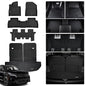 All-Weather TPE Floor Mats for 2016-2020 Kia Sorento, 3 Row Custom Fit Floor Liners，Cargo Liner with Seat Back Protection, Heavy Duty Non-Slip, Trunk Mat Set - size: 16-20丨sorento full mat