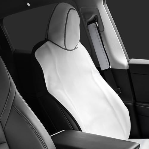 Universal Cloth Car Seat Covers Full Set with Buckle Fastening, Water-Resistant Fabric Auto Interior Protector – Fits Most Cars, SUVs, Trucks (Teslablack) - style: Teslablack