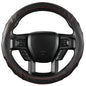 Black Seal Custom-Fit Steering Wheel Cover for Ford F-150, F-250, F-350, Expedition, 15.5–16", Anti-Slip PU Leather (Black+Red Line) - color: Black+Red Line