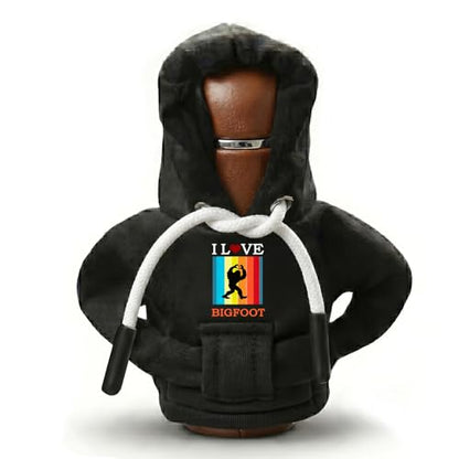 Bigfoot Gear Shift Hoodie,Universal Car Shift Knob Cover,Aesthetic Manual Automatic Stick Shifter Cover Mini Hoodie,I Love Big Foot Car Accessories Interior Sasquatch Gifts for Men Women Drivers - color: I Love Bigfoot