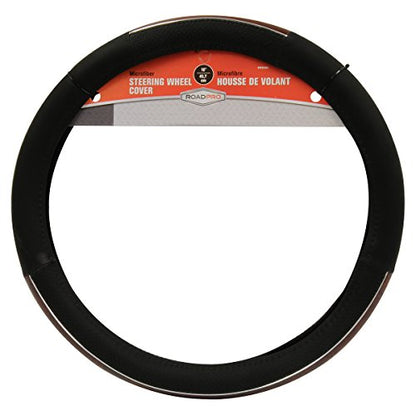 RoadPro RPSW3005 Black 18" Microfiber Steering Wheel Cover