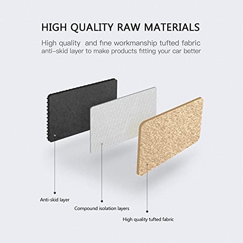 IKON MOTORSPORTS, Floor Mats Compatible with 2015-2019 Ford Explorer, Beige Nylon Front & Rear Row Liners Carpet 4PCS Full Set, 2016 2017 2018