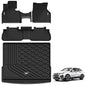 3W BMW iX Floor Mats & Cargo Liner 2022 2023 2024 2025, xDrive45/50/60 M60 M70, All Weather TPE Custom Fit Floor Liner, 1st 2nd Rows & Trunk Mat Full Set Car Accessories - style: 8) iX 2022-2025 | Full Set