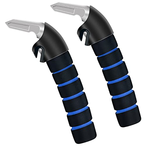 KOUNATSURI 2Pack Car Door Handle for Elderly Car Handle Assist Support Multifunction for Seniors and Handicapped - color: Blue