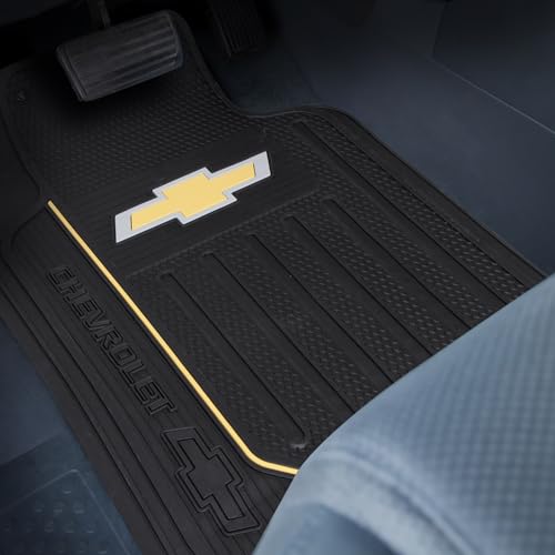 Plasticolor 001620R03 Chevrolet Chevy Logo Elite Universal Fit Car Truck SUV Front Floor Mats Pair