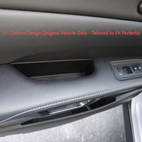 Car Door Handle Pocket Organizer for Lexus RX 2023 2024 2025 2026 Accessories Car Pocket Organizer Front Rear Door Grab Inner Tray Box (4PCS Black TPE Storage Box-4 Door) (Black)