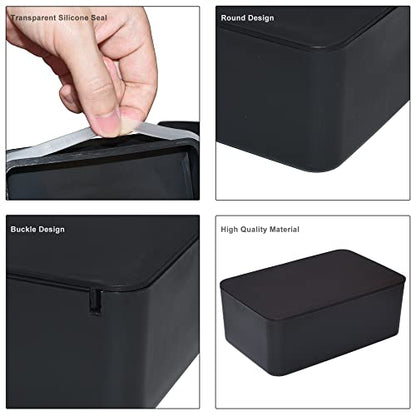 Diaper Wipes Dispenser, Tissue Storage Box Case, Wet Wipe Dispenser Holder with Lid for Home, Office, Cars (Black) - color: Black