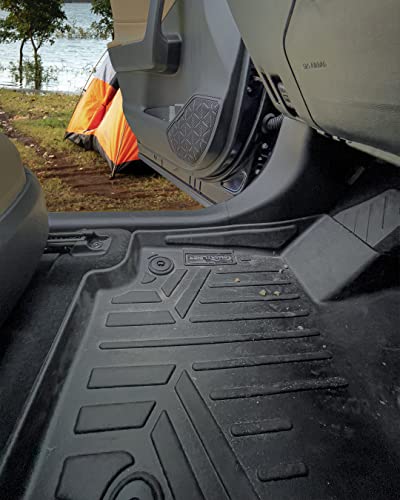 SMARTLINER Custom Fit All Weather Floor Mats 2 Row Liner Set Compatible with 2022-2025 Acura MDX - color: Acura MDX 2022 - 2025