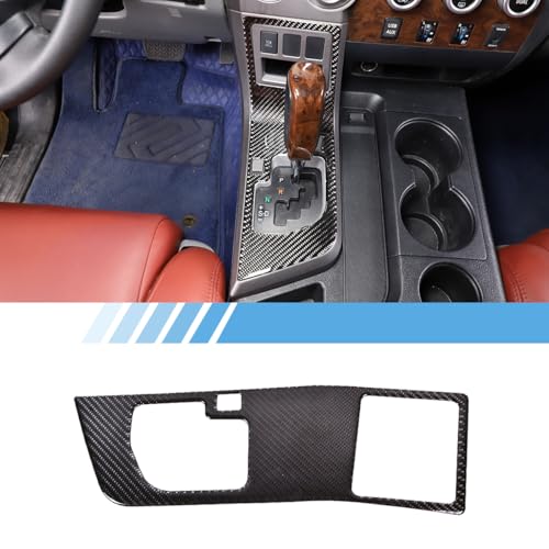 Centre Console Gear Shift Panel Kit Stickers for Toyota Tundra 2007-2013 Soft Carbon Fiber Automotive Interior Decorative Cover (Gear Shift Panel Trim Sticker) - size: Gear Shift Panel Trim Sticker