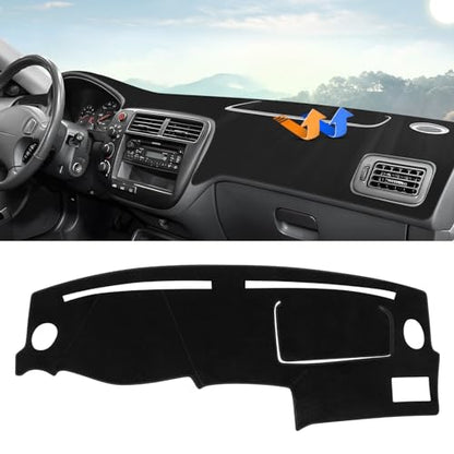 Autorder Dashboard Cover Mat for Honda Civic 1996-2000 Accessories Dash Cover Upgrade Velvet Dash Mat Sunshade Glare UV Rays Protector - size: 1996-2000 Honda Civic