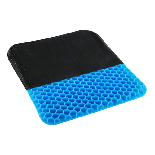 Yimiyaa Gel Seat Cushion, Double Thick Egg Gel Cushion for Pressure Pain Relief, Breathable Wheelchair Cushion Chair Pads for Car Seat Office Chair Blue - color: Blue