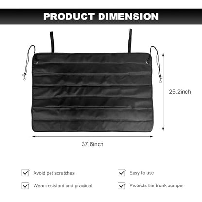Large Rear Bumper Guard for Cars, 38x25 inches Foldable Trunk Mat Waterproof Bumper Protector, Universal SUV Cargo Liner for Preventing Scratches While Unloading/Loading