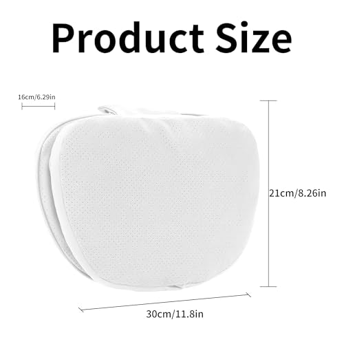 Car Headrest Pillow for Driving, Dual-Sided Leather Design Neck Pillow, Breathable Softness Neck Support, Universal Fit Head Rest Travel Pillow, White, 1 Pack - color: Tesla White