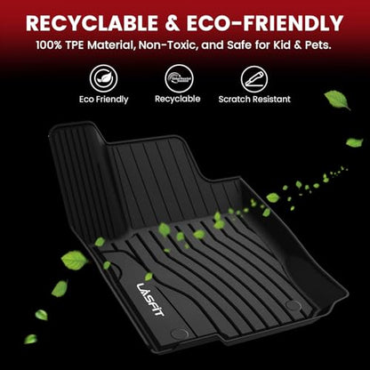 LASFIT Floor Mats for Mercedes Benz C Class 2021 2020 2015-2019 C300 / C400 / C350e / C43 AMG / C63 AMG / C63 AMG S (Fit Sedan Only), All Weather TPE Floor Liners for C Class 1st & 2nd Row Mats - size: For Benz C-Class | 2015-2021 | 1st & 2nd Row