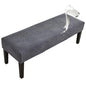 FUANGUI Waterproof Bench Cover, Stretch Jacquard Dining Bench Cover for bedrooms, Living Rooms, Kitchens, Protector Chair Bench Piano Bench Seat Covers Stool Slipcover Removable, Washable - Dark Grey - color: Jacquard Dark Grey
