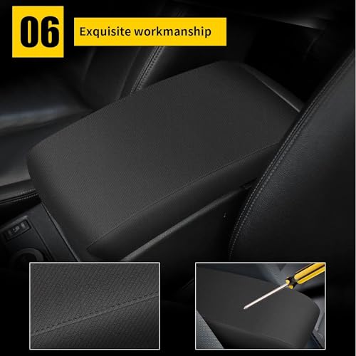 AOMSAZTO Armrest Covers for 2012-2015 Honda Civic Neoprene - color: Black-1
