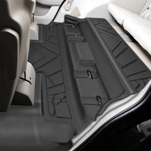KARPAL Floor Mats for 2015-2020 Chevy Tahoe/GMC Yukon (Not for XL), with 2nd Row Bucket Seats (7seats) Cover Protector, All-Weather TPE Custom Fit Floor Liners Car Accessories - style: 2015-2020 | For Chevy Tahoe 7 Seats| Combo Set