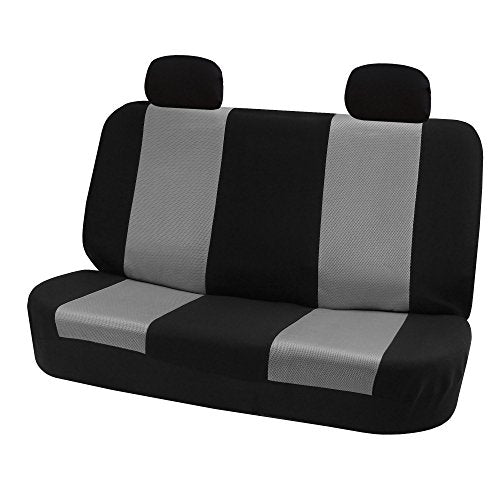 FH Group 3D Air Mesh Car Seat Covers Rear Bench Set – Universal Fit Bench Seat Protector, Washable Automotive Seat Cover for SUV, Sedan, Truck, Car Accessories, Gray - color: Gray, size: Rear Set