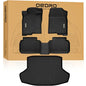 OEDRO Floor Mats Fit for 2026 2025-2022 11th Gen Honda Civic Sedan Sport/Touring/Si/EX/EX-L/LX, Custom Fit Gas/Hybrid, All Weather TPE Car Floor Liners Accessories, 1st and 2nd Row with Cargo Liner - style: 2022-2026 Full Set