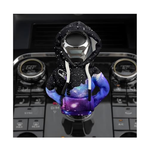 Car Gear Shift Hoodie Cover, Fashionable Gear Shift Knob Hoodie Protector, Upgraded Funny Gear Shift Hoodie Decoration for Most Manual Shift Knobs, Interior Car Accessories (Starry Sky) - color: Starry Sky