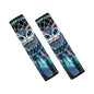 Dolyues Blue Car Seat Belt Pads Owl Pattern Seatbelt Cover for Women Custom Fit for Most Vehicle SUV Truck Sedan Shoulder Strap Padding 2 Piece Full Set - color: Blue Owl Pattern