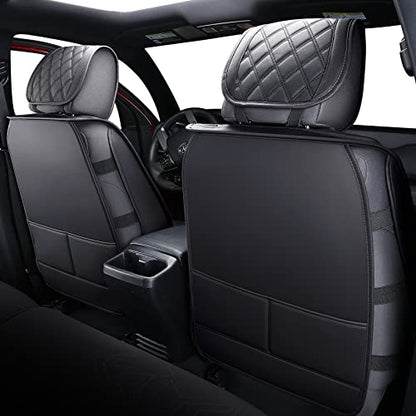 Toyota Tacoma Seat Covers Custom Fit 2005-2026 TRD Pro Magnetic Gray Limited SX Package Double Cab Pickup Truck Waterproof Leather Front Car Cushions (2 PCS Front, Black) - color: 2 PCS Front/Black