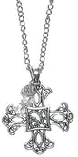 Rear View Mirror Car Charm Ornament, Sun Catcher, Hanging Pendant, Stainless Steel Chain. Comes in a Gift Bag (Cross) - size: Cross