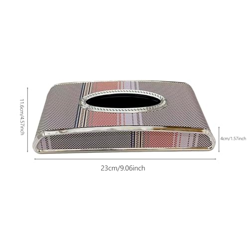 Universal Tissue Holder for Car Interior, Flat Tissue Box Holder, Kleenex & Napkin Organizer, Car Accessories for Women & Men, Center Console, Armrest & Back Seat, Travel Essentials (Flat) - style: Flat