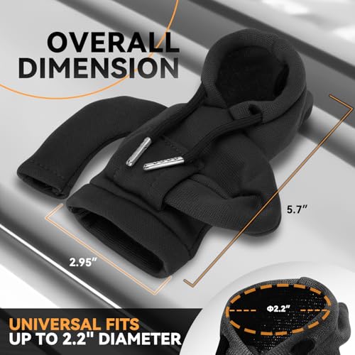 Auto Dynasty 2pcs Car Gear Shift Knob Hoodie, Mini Hoodie Shifter Cover, Automotive Interior Decoration, Gear Shifter Stick Protector, Auto Manual Transmission Lever Cover, Black