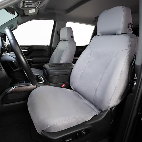 Covercraft Polycotton Custom Seat Covers | Fits 2024 Toyota Corolla Cross (Excludes Hybrid) | 1st Row Bucket Seats, Grey