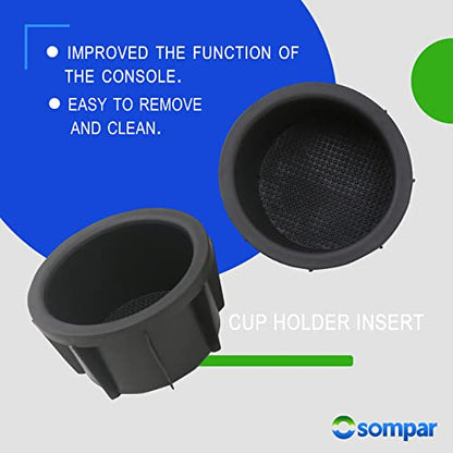 Osompar Console Box Cup Holder Insert Compatible with Toyota RAV4 2006 2007 2008 2009 2010 2011 Replaces 55618-42040 2pcs