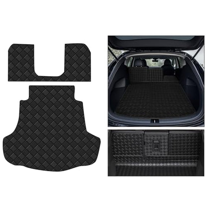 Cargo Mat for2018-2025Toyota Camry&2019-2022Toyota Avalon Rear，Full Coverage All Weather Protector Cargo Mat with Backrest Mat Cargo Liner for 18-25 Camry Hybrid/L/LE/SE/TRD/XLE/XSE（black accessories）