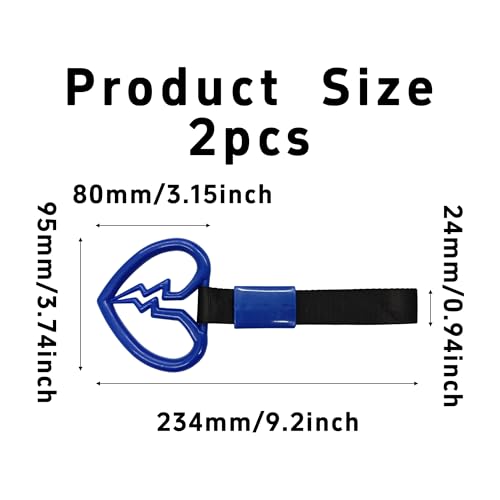 pson Broken Heart Car Handle Strap - color: Blue