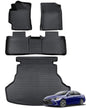 Floor Mats Cargo Liner for Toyota Camry 2017 2016 2015 LE/SE/XSE/XLE(Not for Hybrid), All Weather Carpets for Camry 2015-2017 Car Accessories Non-Slip Automotive Rubber Heavy Duty Trunk Mat