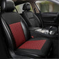 Black Panther Car Seat Cover, Luxury Car Protector, Anti-Slip Driver Seat Cover with Partial Backrest Coverage (Middle Part Only), Honeycomb Pattern Embroidery (1Piece, Black+Burgundy) - color: Honeycomb Pattern - 1Piece Black+Burgundy