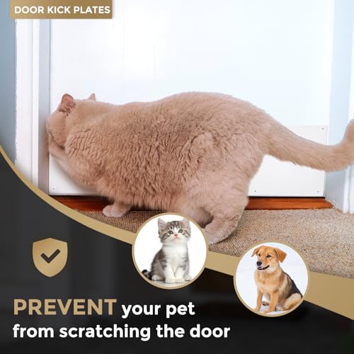 uxcell Door Kick Plate, 10 x 30 Inches Anodized Aluminum Kick Plate Door Plate, 1.5mm (1/16 Inch) Thickness, for Exterior Front Door or Back Door, White (Single Pack) - color: White, size: 10 x 30 Inch