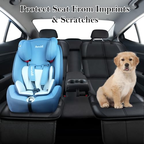 Car Seat Protector for Child Car Seat, Durable 600D Fabric Waterproof Car Seat Cover with Thick Pad Non-Slip Backing，No Imprints (Thicker Black-2pc) - color: Thicker Black-2pc