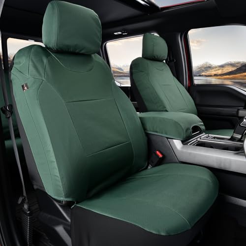 Coverado Front Seat Covers, Waterproof Oxford Seat Protector for Car Seat Cushions for Kids & Dogs, Compatible with 2015-2026 Ford F150 & 2017-2026 Ford F250 F350 F450 (Green, 2PCS) - color: Green, size: Front