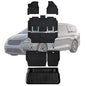 Floor Mats, Trunk Liner & Backrest Mat for 2017-2025 2026 Chrysler Pacifica Gas Touring 7/8 Seat (Non Hybrid & Non Pinnacle) Customized TPE All Weather Car Floor Liners with Backrest Protection Black - size: 2017-26|Chrysler Pacifica|Full Set