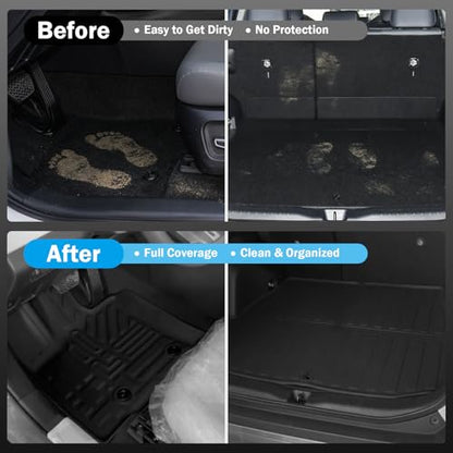 All Weather Floor Mats & Cargo Liner Set for Toyota RAV4 Hybrid 2026(Not for Limited with Subwoofer), TPE Custom Fit Floor Liners with Cargo Mat & Backrest Cover, Full Coverage Interior Protection - size: for rav4 2026+