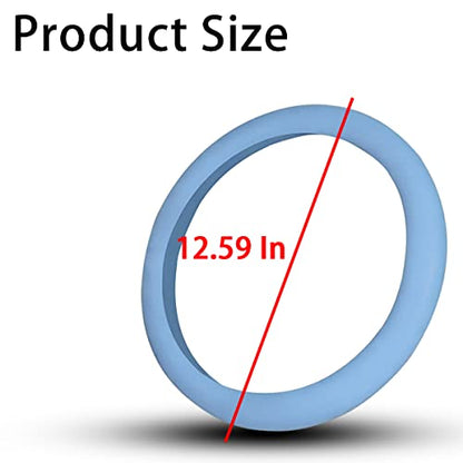 Car Silicone Steering Wheel Cover, Soft Anti-Slip Auto Steering Wheel Protector Fit 14 Inch, Universal Vehicle Interior Accessories for Cars, SUVs, Trucks, and Vans (Sky Blue) - style: Sky Blue