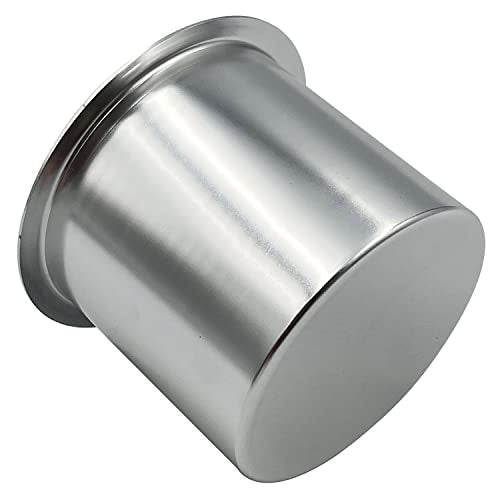 Jumbo Aluminum Drop-in Poker Table Cup Holder Insert (Pack of 2) (Silver)