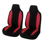 Car Front Seat Covers, Bucket One-Piece Auto Front Seat Protectors, 2PCS Premium Breathable Vehicle Seat Cushions Airbag Compatible, Car Accessories Universal for SUVs, Trucks, Car (Red) - color: Red