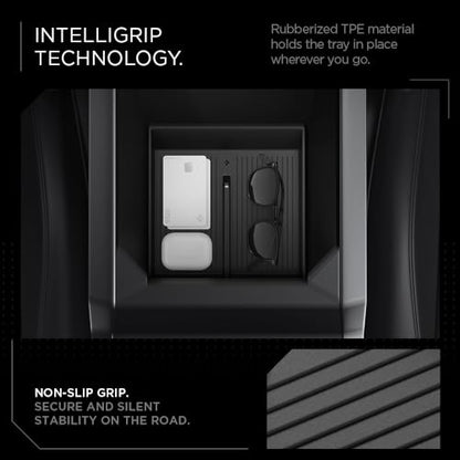 Spigen Center Console Organizer Tray Designed for Tesla Cybertruck Accessories 2026/2025/2024/2023 (Bottom) (Carbon Edition) - size: Bottom Organizer