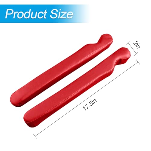 Mandark Car Seat Gap Filler, 2PCS Leather Vehicle Gap Stopper to Fill Between Seat and Console, Automotive Crevice Plug Blocker Accessories from Dropping, Universal for SUV, Sedan, Truck (Red) - color: Red